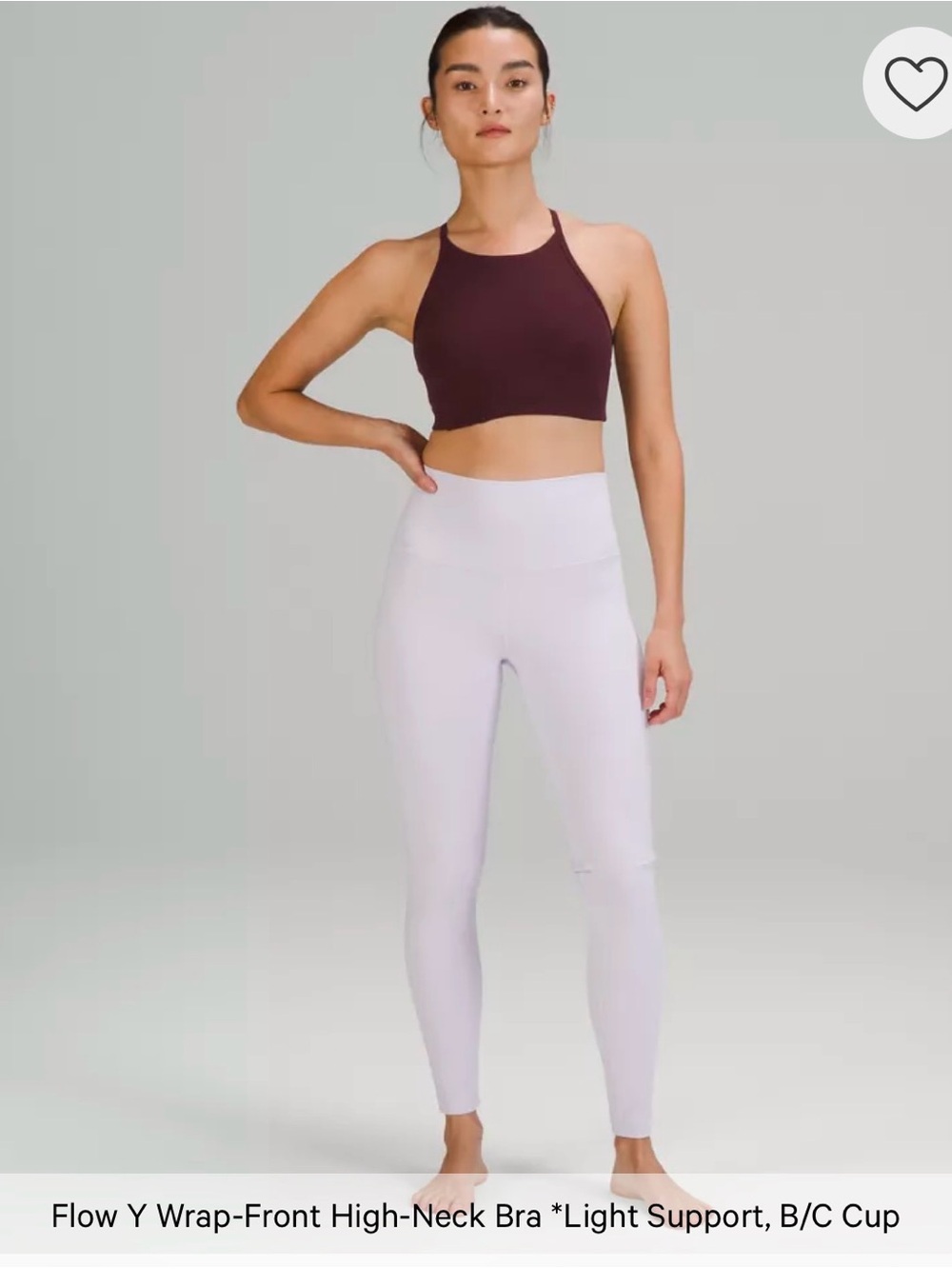 Lululemon Flow Y Wrap-Front High-Neck Bra NWT Wine Berry Sizes 6 & 8 Rare - Picture 6 of 12
